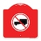 Signmission Designer Series Sign-No Truck, Red & White Aluminum Architectural Sign, 18" x 18", RW-1818-23558 A-DES-RW-1818-23558 - alternate 1